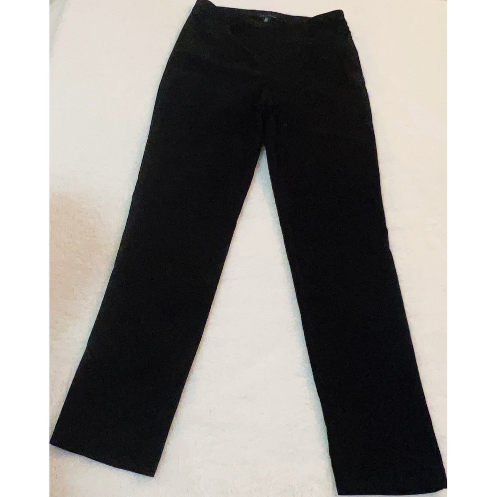 Willi Smith Black Straight Leg Dress Pants Womens Size 2 Stretch Trousers